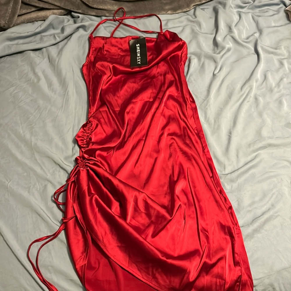 Burgundy SHEIN dress new